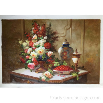 primitive simplicity and elegant style living room oil painting